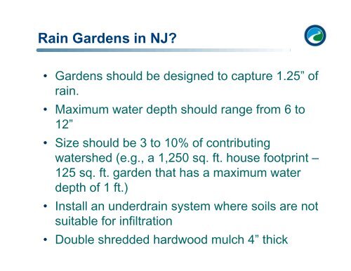 Engineering Concepts for Bioretention Facilities - Rutgers ...