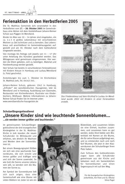 Gemeindebrief zum downloaden - Kirche Altes Land