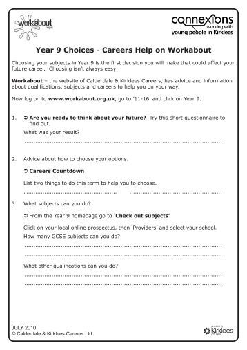 Printables Career Research Worksheet worksheet 14 career research y9 options calderdale and kirklees careers service