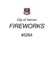 Fireworks Bylaw #5264 - City of Vernon