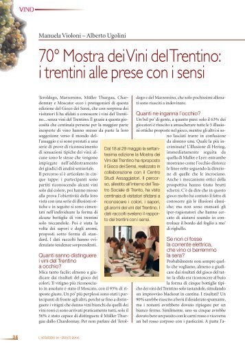 70Âª Mostra dei Vini del Trentino - Centro Studi Assaggiatori