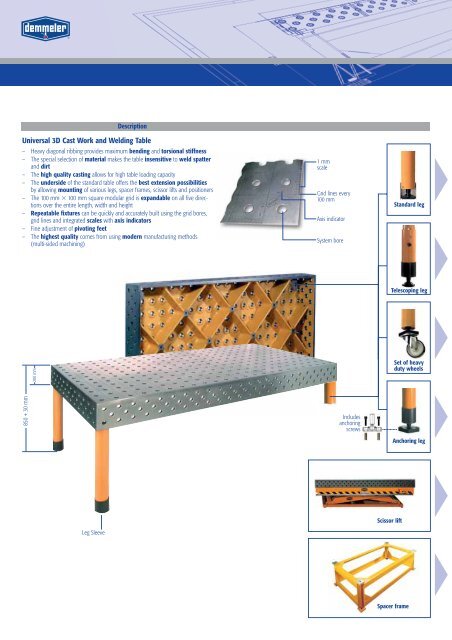 3D Work- and Welding Table D28 - 3 Weld sro