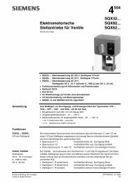 4554 Elektromotorische Stellantriebe fÃ¼r Ventile SQX32... SQX82 ...