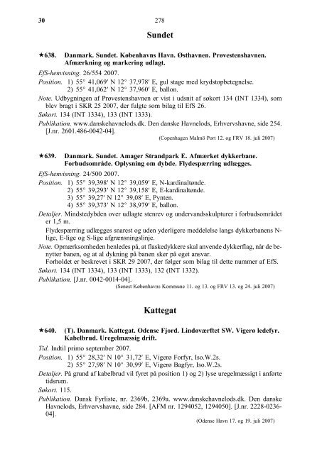 EFTERRETNINGER FOR SÃFARENDE