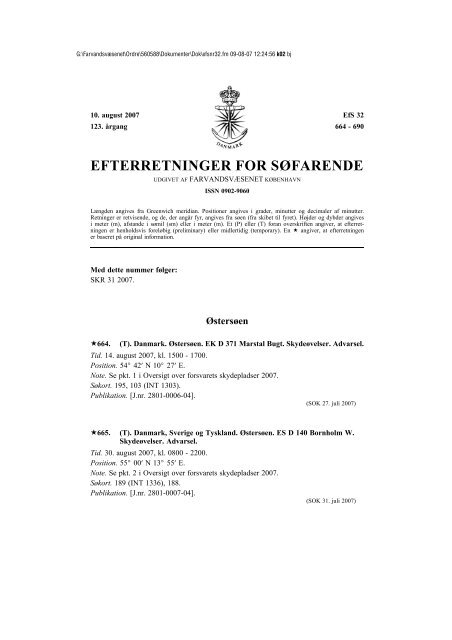 EFTERRETNINGER FOR SÃFARENDE