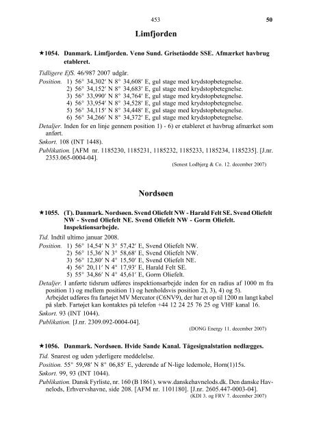 EFTERRETNINGER FOR SÃFARENDE