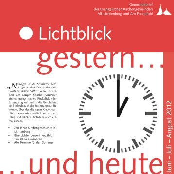 17. Juni 10.30 Uhr - Evangelische Kirchengemeinde Alt-Lichtenberg