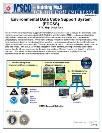 Environmental Data Cube Support System (EDCSS) - Modeling ...