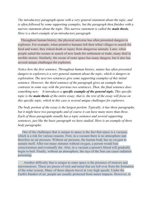 Introduction Paragraph Examples