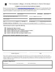 Curriculum Change / Transfer of Credit Form - The Graduate ...