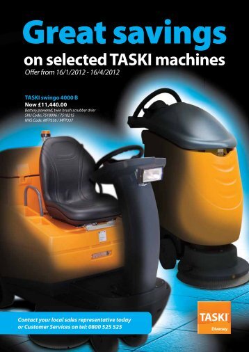 on selected TASKI machines - Hospital Caterers Association