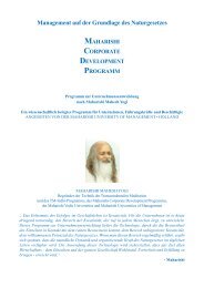 Vedisches Management - Maharishi Vedische Medizin