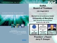 Report of the SURA President - Southeastern Universities Research ...