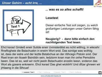 Lesetest - SchÃ¼tze dein BESTES!