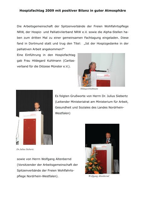 Fachtagung 2009 - Hospiz- und Palliativverband NRW eV