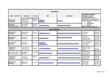 Adresseliste - Senior Erhverv Danmark