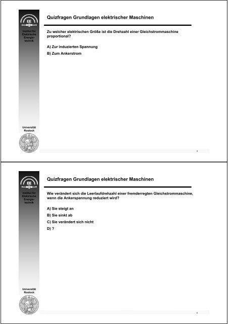 Quizfragen Grundlagen elektrischer Maschinen Quizfragen ...