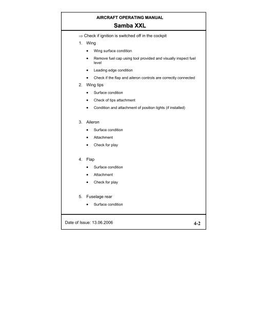 Operators Manual Example AIRCRAFT OPERATING MANUAL