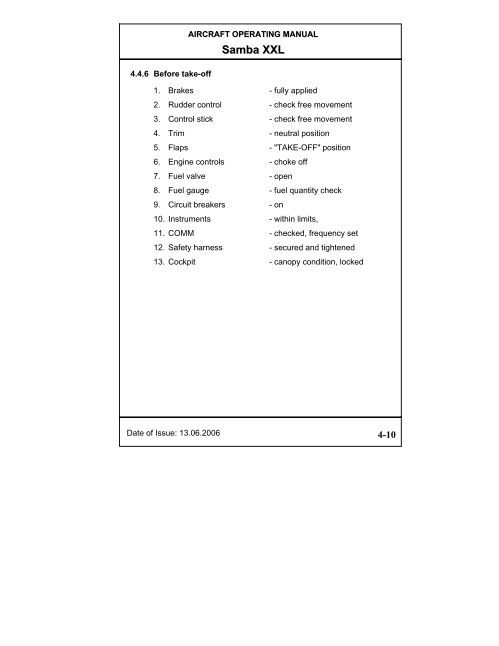 Operators Manual Example AIRCRAFT OPERATING MANUAL