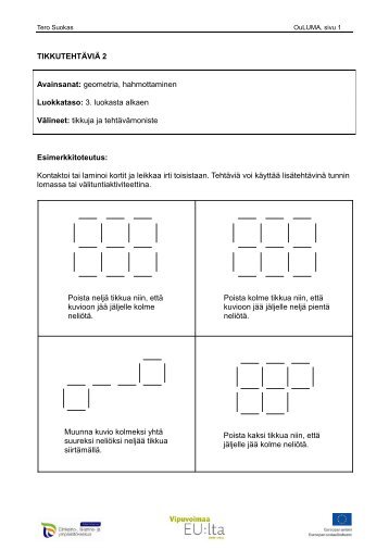 TikkutehtÃ¤viÃ¤ 2 ratkaisuineen - OuLUMA