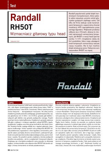 randall rh 50 t - Music Info