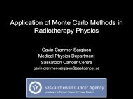 Application of Monte Carlo Methods in Radiotherapy Physics