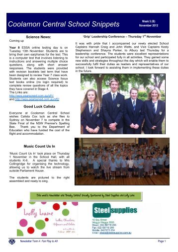 06 Term 4, Week 5 Week 45 [pdf, 144 KB] - Coolamon Central School