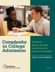 Complexity in College Admission: The Barriers Between Aspiration ...