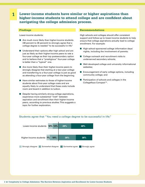 Complexity in College Admission: The Barriers Between Aspiration ...