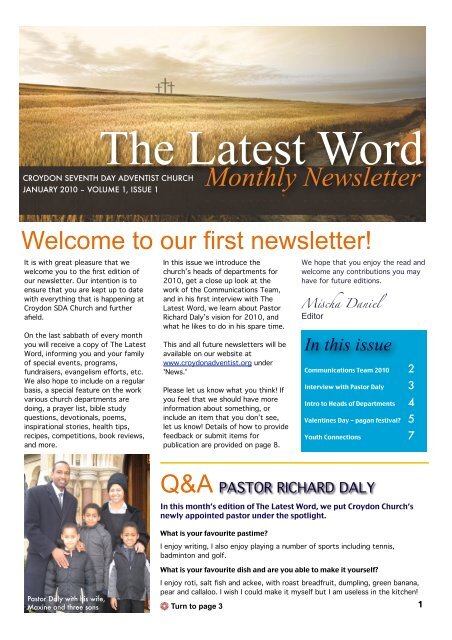 jan newsletter final croydon seventh day adventist church