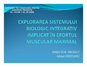 explorarea sistemului biologic integrativ implicat in