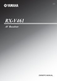 RX-V461 AV Receiver - Yamaha