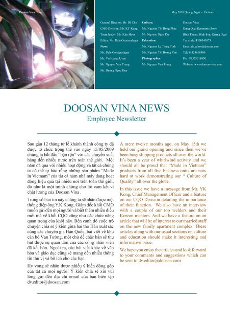 VINA NEWS - Doosan