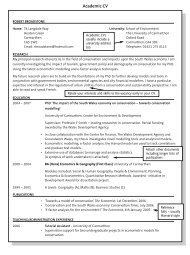 A sample British academic CV - Scelva