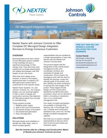 Johnson Controls Integration - Nextek Power Systems