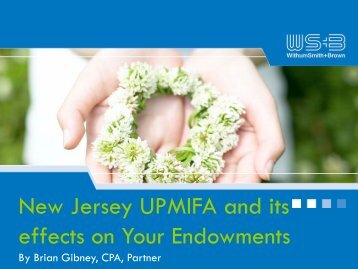 New Jersey UPMIFA and its effects on Your Endowments - Withum