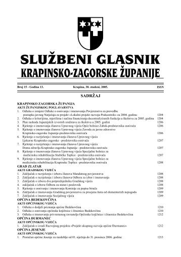 SADRÅ½AJ - Krapinsko-zagorska Å¾upanija