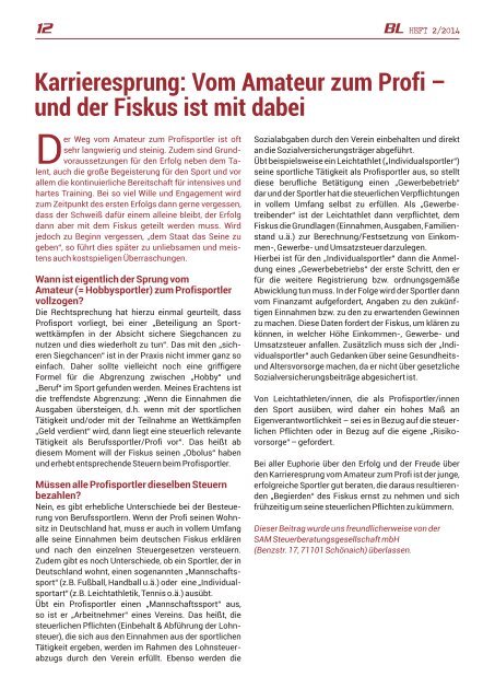 Badische Leichtathletik - Heft 2/2014