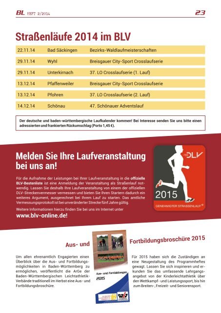 Badische Leichtathletik - Heft 2/2014