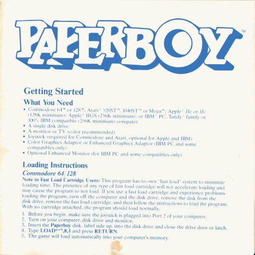 Paperboy Manual - Virtual Apple