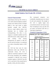 Technical data of JSL Aus grades - Gual Steel