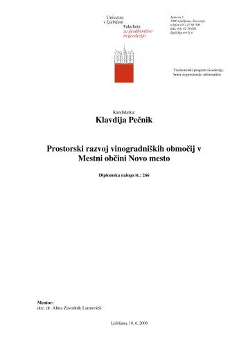 Prenos (26Mb) - Digitalni repozitorij UL FGG - Univerza v Ljubljani