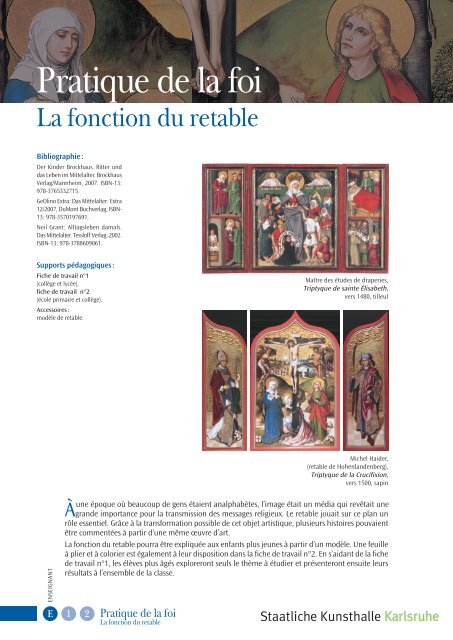 la fonction du retable (.pdf) - MusÃ©e d'Unterlinden