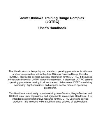 JOTRC Handbook - Kadena Air Base