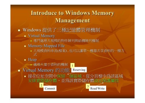 Using Virtual Memory in your application