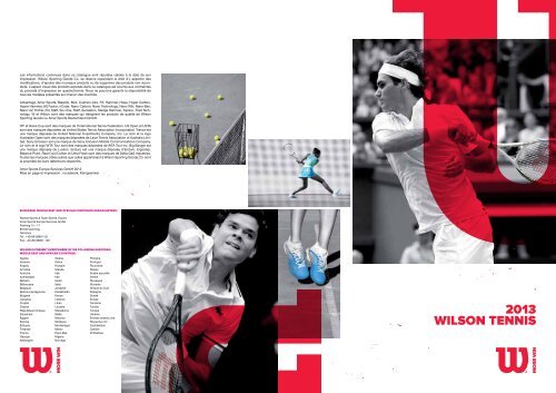 Catalogue Tennis