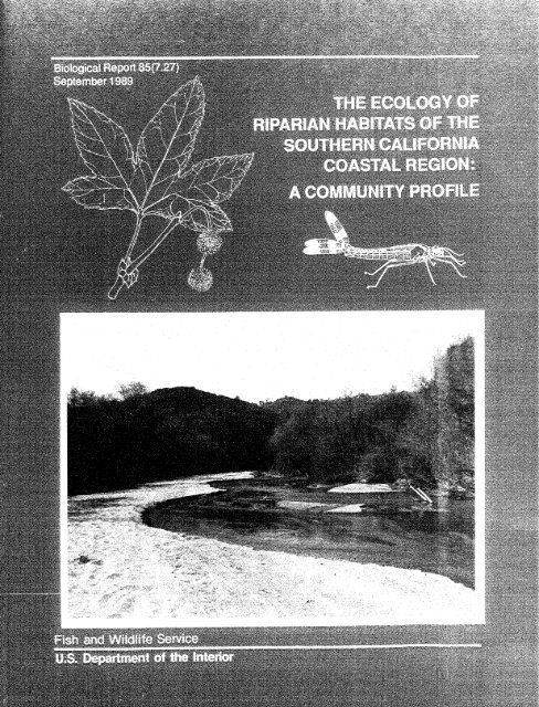 The Ecology of Riparian Habitats of the Southern California Coastal ...