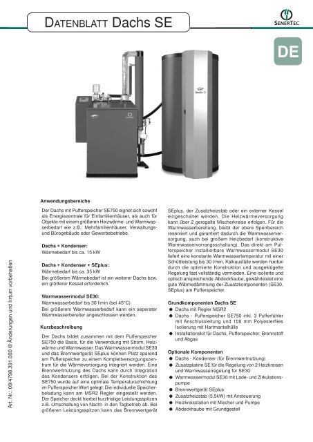 Datenblatt Dachs SE (pdf)