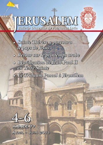 Terre Sainte - Patriarcat latin de JÃ©rusalem