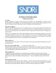 CURING CONSTIPATION THROUGH DIET - NDR-UK